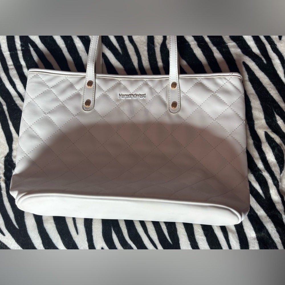 White Quilted Tote Bag Montana West